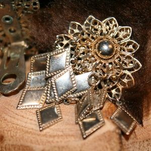 Vintage Sterling Clip-On Earrings